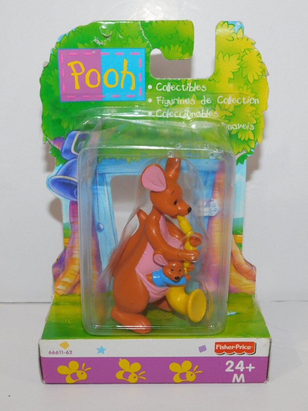 VTG 1999 Fisher Price Winnie the pooh Kanga & Roo Playing Saxophone Figure NEW